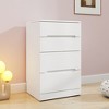 3 in 1 Vanity Desk with open Top Mirror,Small Make Up Vanity Set with Visible Glass Desktop - 3 of 4