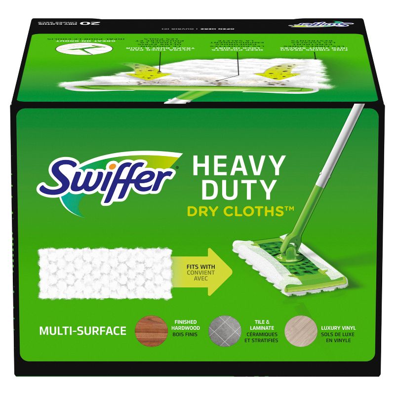 Swiffer Sweeper Heavy Duty Multi-Surface Dry Cloth Refills for Floor Sweeping and Cleaning - Unscented - 20ct, 3 of 15