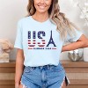 Simply Sage Market Women's USA Eiffel Flag Short Sleeve Graphic Tee - 2 of 4