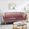 NicBex 3 Seater Sofa Couch with Deep Seat & Armrest Modern Upholstered Velvet Sofa with Metal Legs for Living Room - 2 of 4