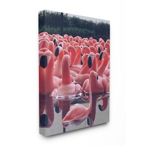 Stupell Industries Funny Pink Flamingo Pool Bird Toys Photograph - 1 of 4