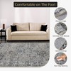 coucheta Washable Area Rug, Vintage Distressed Hallway Floor Carpet, Non-Slip Non-Shedding Soft Bedside Rug, Low Pile Foldable Print Rug - 2 of 4