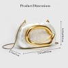 Women's Gold Purse with Removable Chain - Acrylic Evening Bag for Wedding, Party, Prom, Cocktail (Vintage Style Bag) - 3 of 4