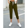 Women Casual Joggers Pants with Pockets High Waist Drawstring Yoga Running Workout Sweat Pants - 2 of 4
