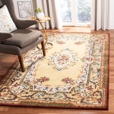 Blossom Blue Hand-Tufted Wool Floral Area Rug, 4' x 6'