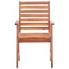 vidaXL 3pcs Patio Dining Chairs in Solid Acacia Wood - Weather-Resistant Outdoor Seating with Easy Assembly - 3 of 4