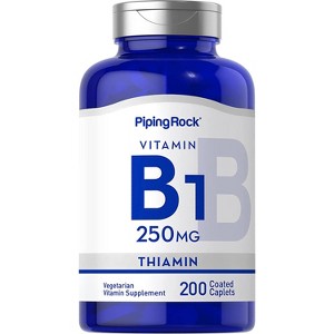 Piping Rock Vitamin B-1 (Thiamin) | 250 mg | 200 Coated Caplets - 1 of 1