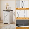Farmhouse Nightstand with Built-in Charging Station, AC Outlets & USB Ports - Adjustable Shelf Retro Bedside Table for Bedroom - 3 of 4