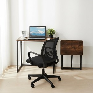 Homy Casa Compact Folding Desk with Metal Frame, Small Space Work Table - 1 of 4