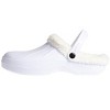 FOAMWALK Women's Comfortable Furry Solid and Bubble Heel Platform Clogs with Faux Fur Lining - Fur Lined Clogs for Women - 3 of 4