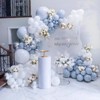 PartyWoo Balloons Dusty Blue Light Boho 12 Inch 50 pcs - 3 of 4