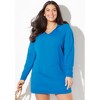 Swimsuits for All Women's French Terry Hoodie Tunic (Plus Sizes Available) - 4 of 4