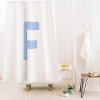Deny Designs April Lane Art Block Monogram Shower Curtain - 2 of 3