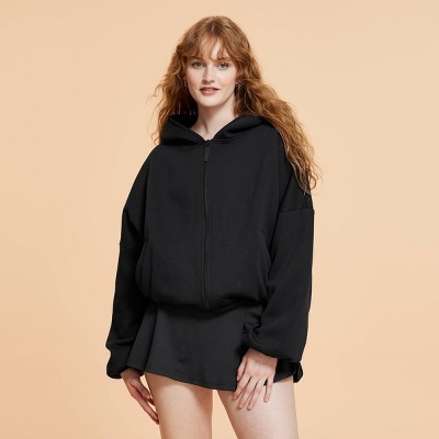 Blogilates Women's Marshmallow Full Zip Hooded Sweatshirt