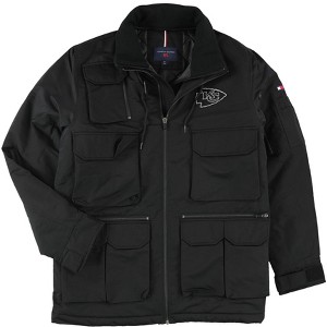 Tommy Hilfiger Mens Kansas City Chiefs Field Jacket, Black, Medium (Regular) - 1 of 2