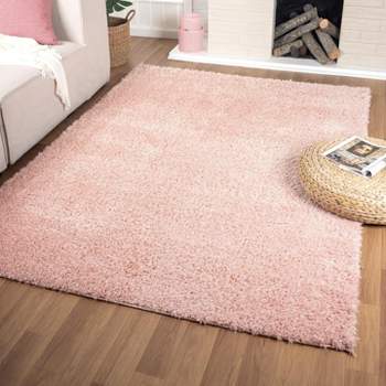 Luxe Weavers Plush Collection  Modern Shag Solid Area Rug