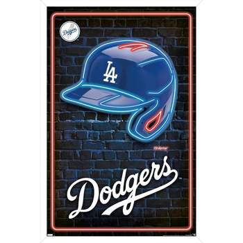 Trends International Mlb Los Angeles Dodgers - Logo 22 Framed Wall Poster  Prints White Framed Version 22.375 X 34 : Target