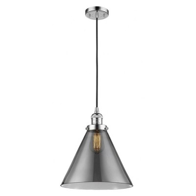 Cone - 1 Light Cord Hung Mini Pendant In Industrial Style-14 Inches Tall and 12 Inches Wide