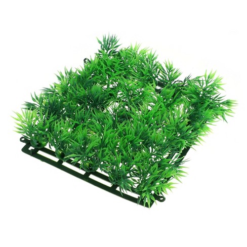 Unique Bargains Artificial Plastic Lawn for Fish Tank Landscape Decoration  Green 6.3x5.91 Inch 1 Pcs