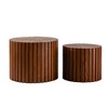 TOAOTBNBO Classic Coffee Table, Living Room Table with Circular Design, Contemporary Coffee Tables for Apartment, Walnut - 2 of 4