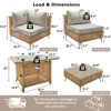 Syemin Patio Seating Sets, Modern Patio Seating Set for Leisure, Elevate Your Outdoor Experience, Beige, 25.6"*25.6"*25.4" - 4 of 4