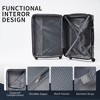 100% ABS Lightweight Suitcase with 360° Spinner Wheels, Telescoping Handle & Spacious Interior Durable, Secure Travel Luggage Set - 2 of 4