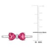 EVERLY JEWELRY | 10K White Gold 1 CT TGW Pink Topaz and Diamond Accent Bow Ring - 4 of 4