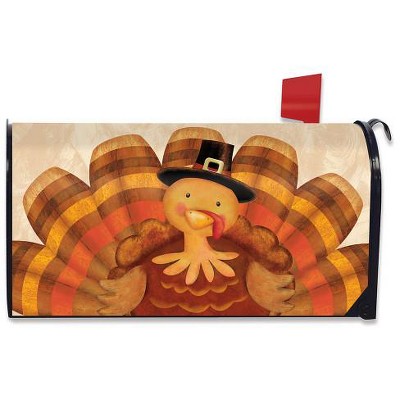 Thanksgiving Turkey Magnetic Mailbox Cover Pilgrim Hat Standard Briarwood Lane