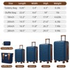 ORRD Luggage Sets 6 Pieces with Duffel Bags Hardside Expandable Suitcases with Spinner Wheels Navy Blue - 2 of 4