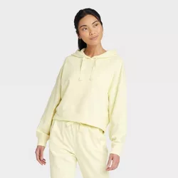 Women's Cozy Rib Sweatshirt - All in Motion™ Vibrant Yellow XL