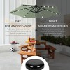 Best Choice Products 7.5ft Outdoor Solar Patio Umbrella for Deck, Pool w/ Tilt, Crank, LED Lights - 3 of 4