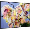 42" x 32" Cool Spring Blues with Magnolia by Kati Bujna Framed Canvas Wall Art Print - Amanti Art: Modern Botanical Lithograph - 2 of 4