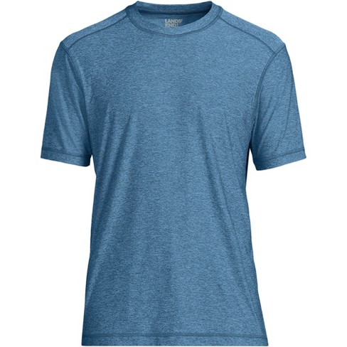 Lands' End Men's Big And Tall Short Sleeve Upf 50 Swim Tee Rash Guard - 4x Big  Tall - Evening Blue Heather : Target