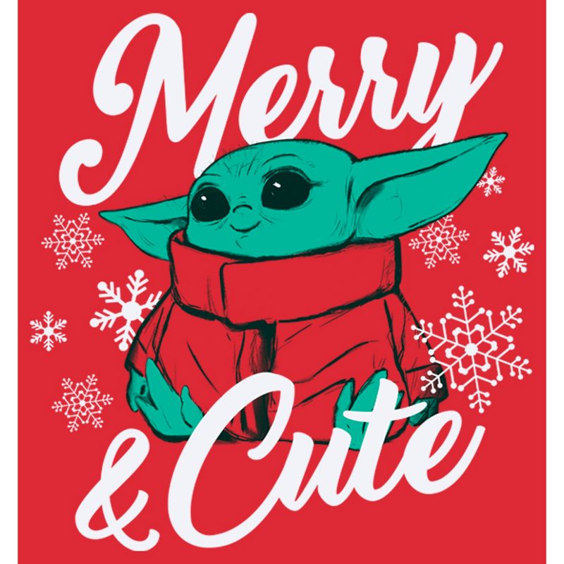 Men's Star Wars The Mandalorian Christmas The Child Merry and Cute T-Shirt, 2 of 6