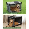 APRILSOUL 36 Inch Collapsible Travel Dog Crate for Medium Large Dogs, Portable Dog Crate 4-Door Foldable Soft Kennel - 3 of 4