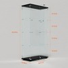 Black Framed Tempered Glass Display Cabinet With Storage Cabinet And Door Lock - 4 of 4