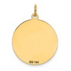 Black Bow Jewelry 14k Yellow Gold Laser Etched Siberian Husky Disc Pendant, 19mm - 3 of 4