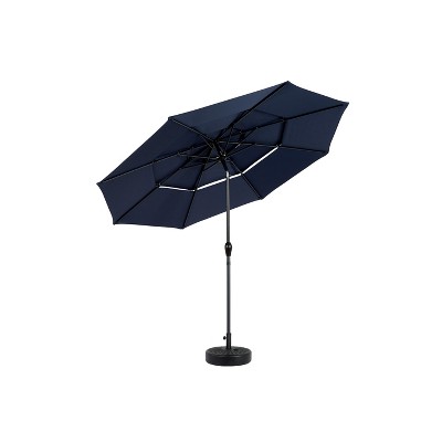 Cesicia Aluminium 10ft 3 Tier Auto-tilt Umbrella ,Outdoor Patio Umbrella (Base Not Included)