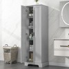 NicBex 5-Tier Bathroom Storage Shelf with 2 Doors,Matte Finish FreeStanding Tall Cabinets with Adjustable Shelves for Bathroom,MDF Board - 2 of 4