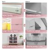 Fortune Candy 33.78'' Tall 3 Tier Kitchen Pantry Cabinet with 2 Door, Recyoled Metal - 3 of 4