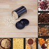 Cornucopia Brands Double Seal Tea Canisters, 6pk; Black Metal Round Tea Tins w/ Interior Molded Plastic Seal - 4 of 4
