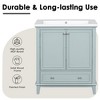 30-Inch Bathroom Vanity with Sink Combo Multi-functional Bathroom Cabinet with Doors and Drawer Solid Frame and MDF Board Black - 4 of 4