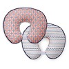 Bacati - 3 pc Olivia Tribal Print Coral Navy Hugster Feeding & Infant Support Nursing Pillow - 4 of 4