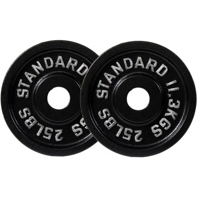 Gulches 2¡¯ Olympic Cast Iron Weight Plates for Strength Training and Weightlifting, Multiple Sizes