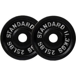 Gulches 2¡¯ Olympic Cast Iron Weight Plates for Strength Training and Weightlifting, Multiple Sizes - 1 of 4