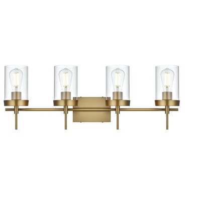 Elegant Lighting Taryin 32 inch Wall Sconce in Satin Gold
