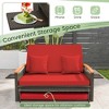 Tangkula Patio Rattan Daybed Set w/ Cushioned Loveseat & Storage Ottoman - 4 of 4