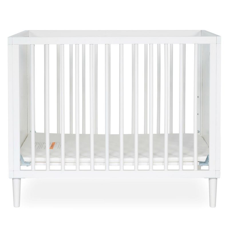 Dream On Me Lucas Mini Modern Crib With Rounded Spindles, White, 3 of 5