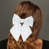 Unique Bargains Musical Note Bow Hair Clip Blue White 1 Pc - 2 of 4