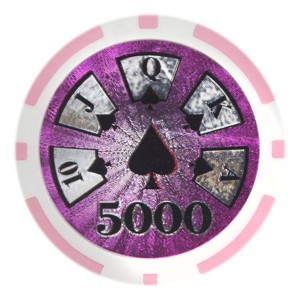 Slickblue 14-Gram Poker Chips 25-Pack, Hi Roller Design, Laser Inlay Art, Casino Play, $1-$10,000 - 1 of 3